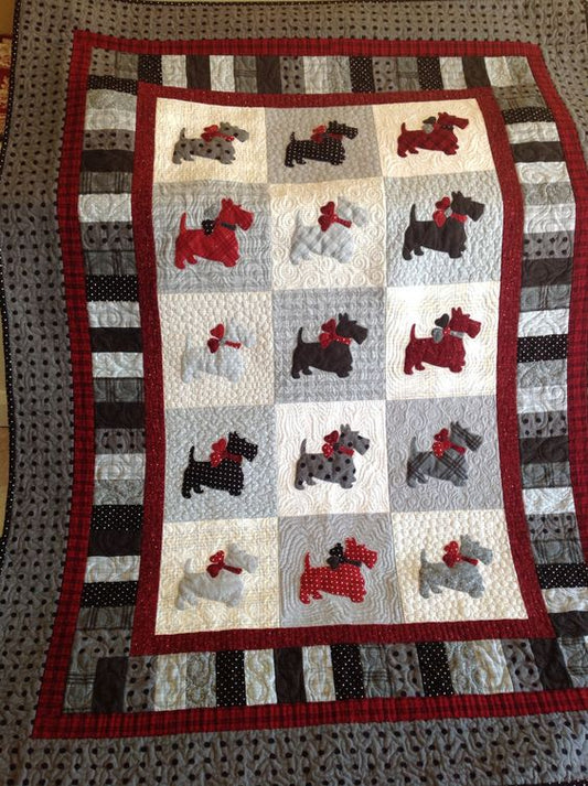 Scottie Dog CLA0810402Q Quilt Blanket