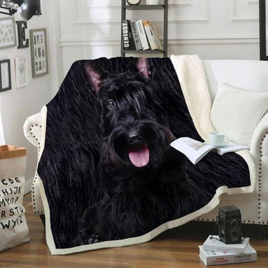 Scottish Terrier CLM3110224S Sherpa Fleece Blanket