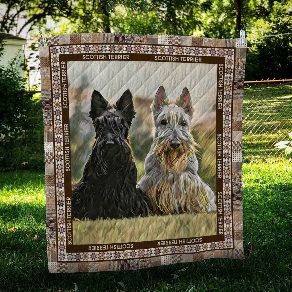 Scottish Terrier Friend CL10100225MDQ Quilt Blanket