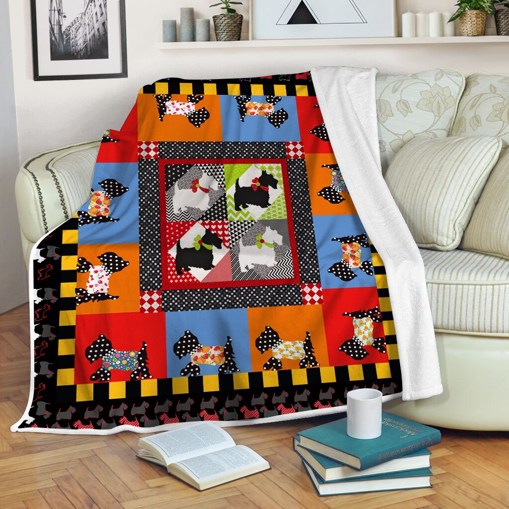 Scottish Terrier CL30100263MDF Sherpa Fleece Blanket