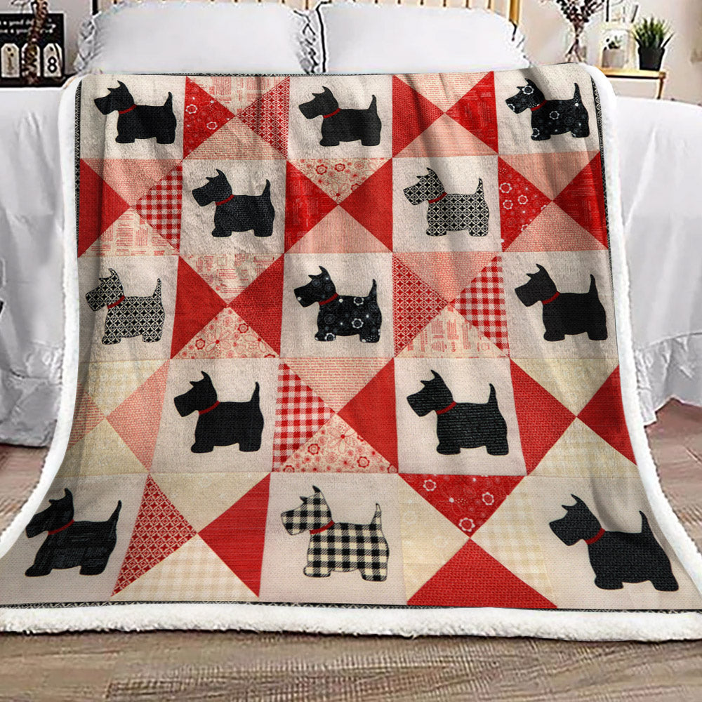 Scottish Terrier HN1510208F Sherpa Fleece Blanket