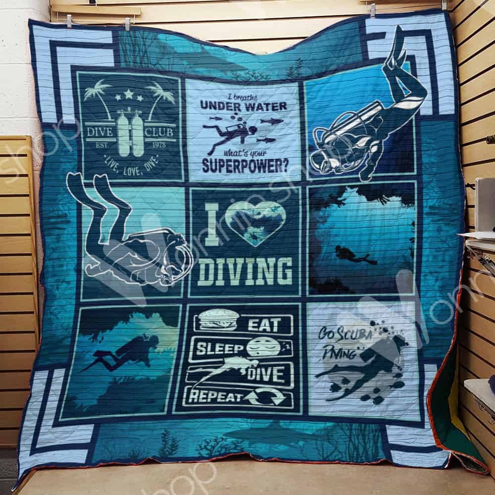 Scuba Diving CLD220738 Quilt Blanket