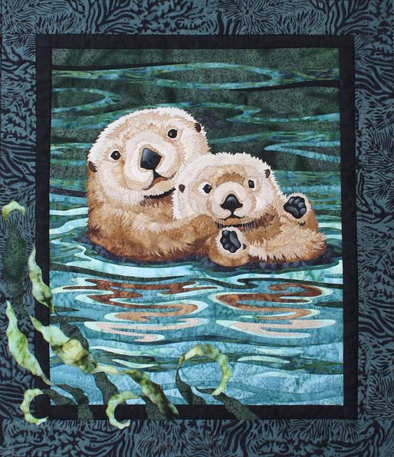 Sea Otters CLP1111346Q Quilt Blanket