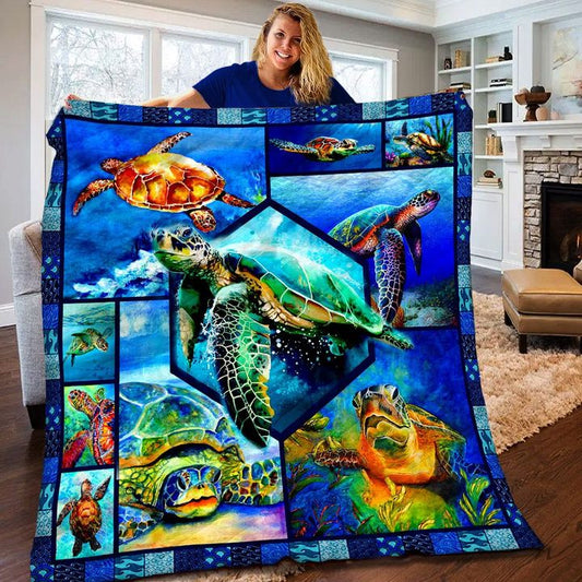 Sea Turtle Quilt Blanket TM271009