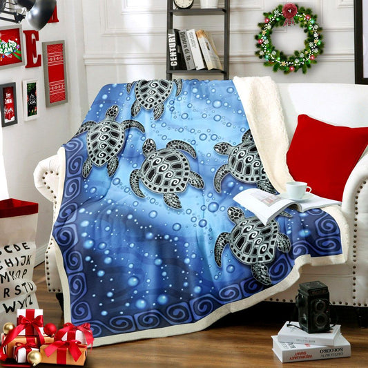 Sea Turtle TN2510124TT Sherpa Fleece Blanket