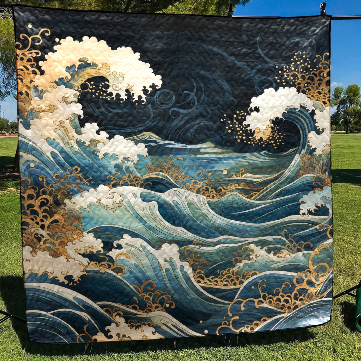 Sea Wave CLA2310399Q Art Quilt