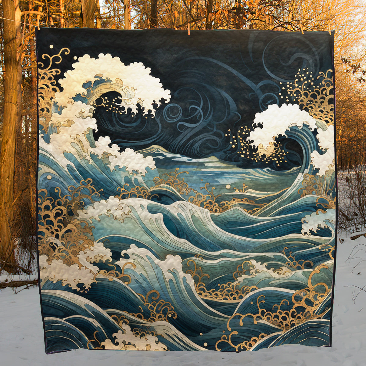 Sea Wave CLA2310399Q Art Quilt