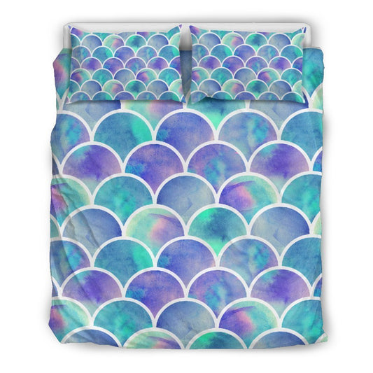 Sea Blue Mermaid Scales CL16100642MDB Bedding Sets