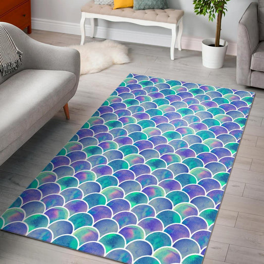 Sea Blue Mermaid Scales CL17100575MDR Rug