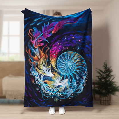 Sea DD240878F Sherpa Fleece Blanket