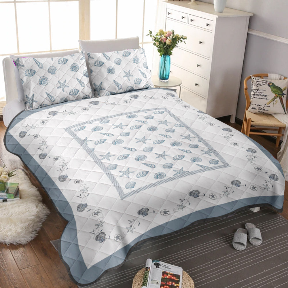 Sea Shells CLM1511349B Quilt Bedding Set