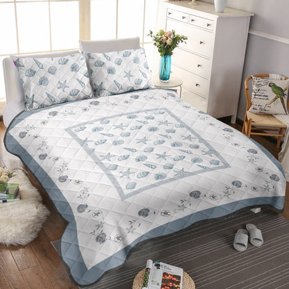 Sea Shells CLM1511349B Quilt Bedding Set