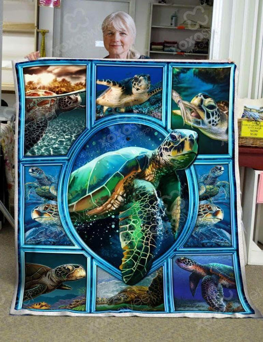 Sea Turtle CL05100462MDF Sherpa Fleece Blanket