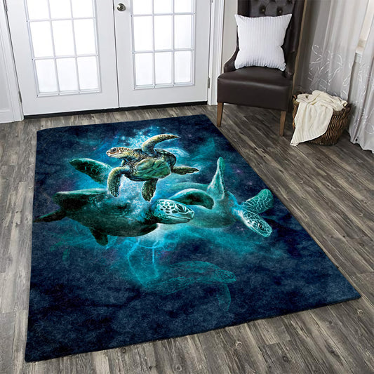 Sea Turtle Collage HN1111081R Rug