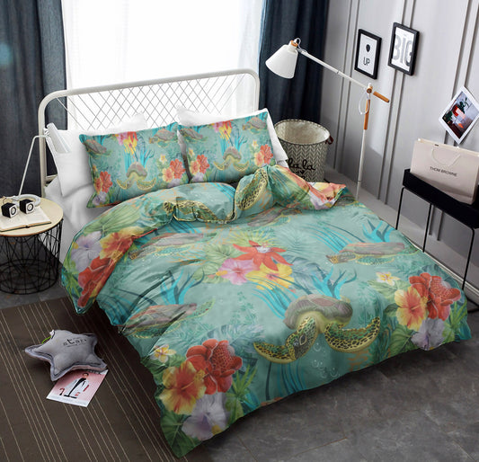 Sea Turtle Pattern Print Design CLA19101478B Bedding Sets