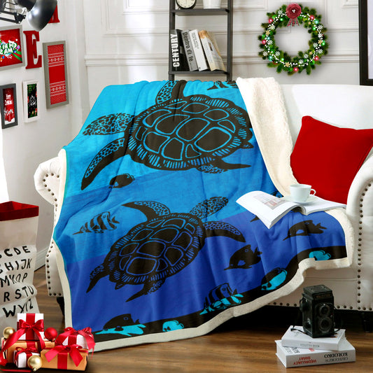 Sea Turtle TN2510123TT Sherpa Fleece Blanket