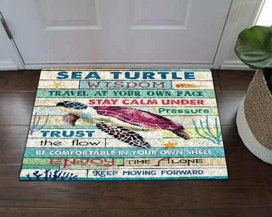 Sea Turtle Wisdom Travel CL18110822MDD Non-slip Door mats