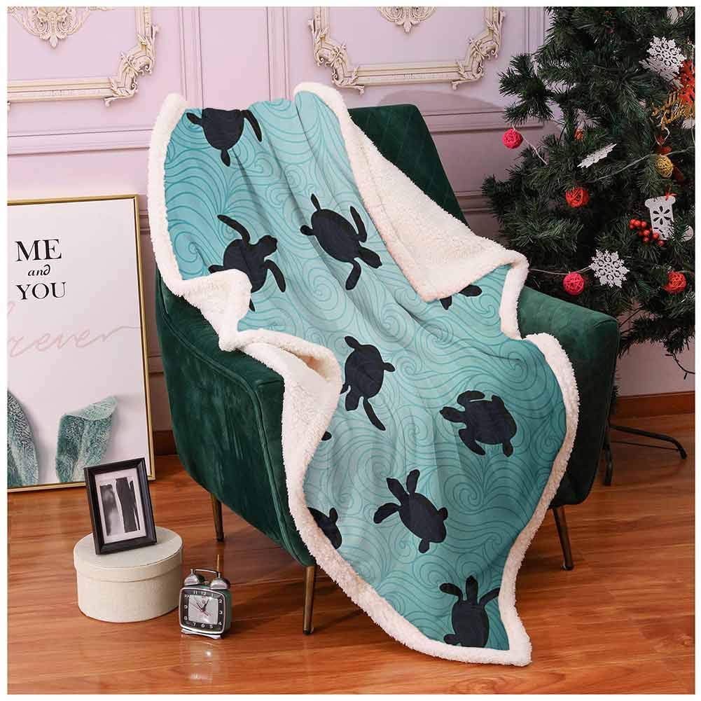 Sea Turtles Swimming CLA1010150F Sherpa Fleece Blanket