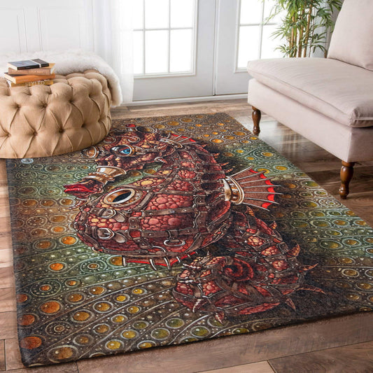 Seahorse In Steampunk HT1909111M Rug