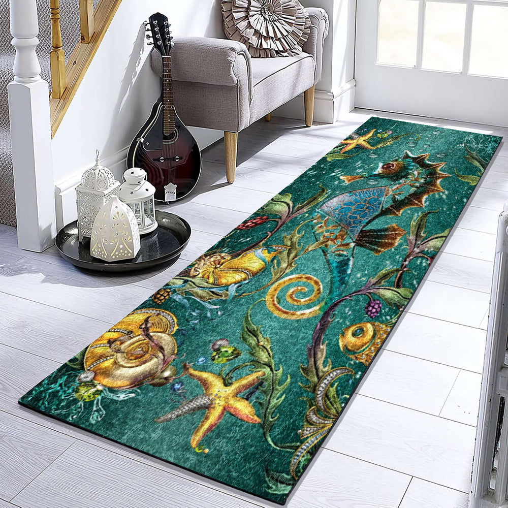 Seahorses HN021040RU Runner Rug