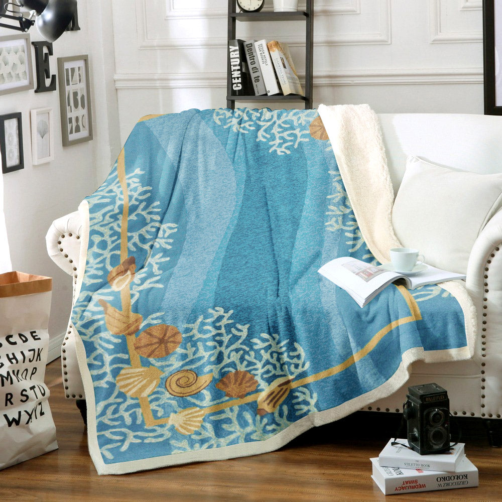 Seashell HM2110161TT Sherpa Fleece Blanket