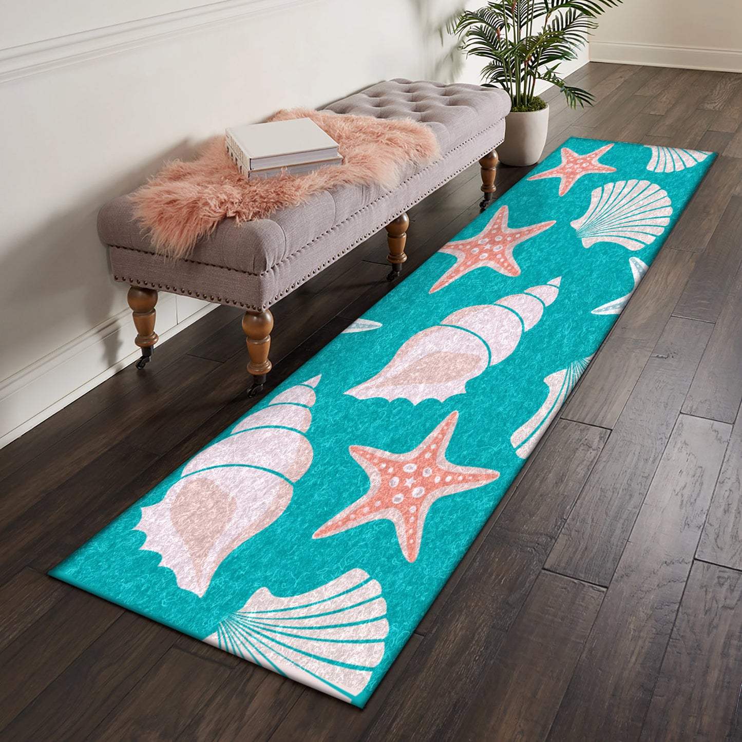 Seashell Starfish HM121035N Runner Rug