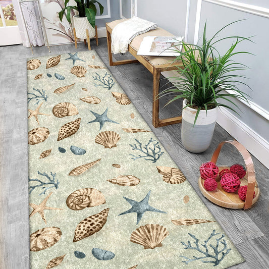 Seashell Starfish HM121036N Runner Rug