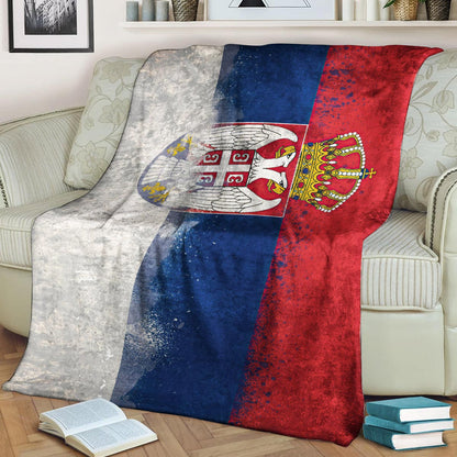 Serbian Flag CLA21100208F Sherpa Fleece Blanket
