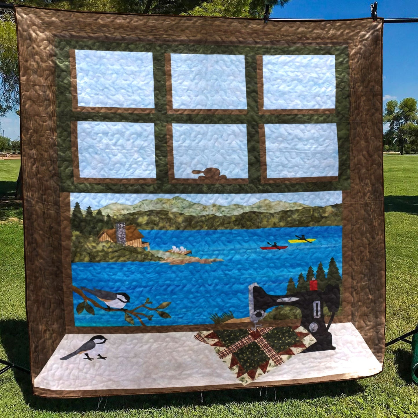 Sewing At The Lake CLM030746 Quilt Blanket