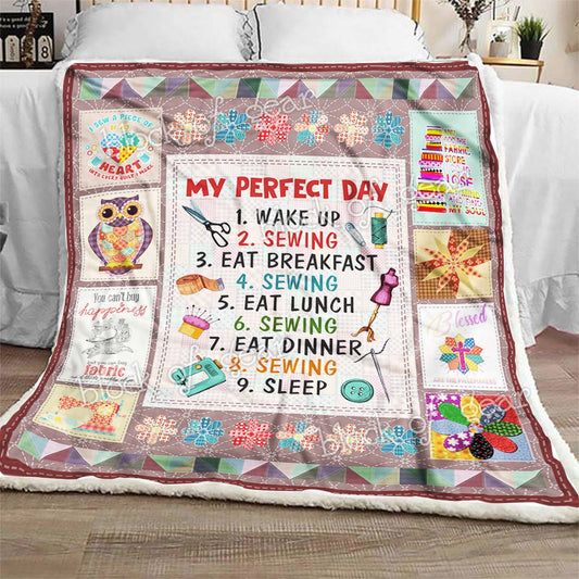 Sewing CL301255MDF Sherpa Fleece Blanket