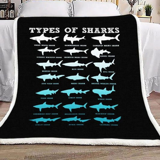 Sharks YH25100169F Sherpa Fleece Blanket