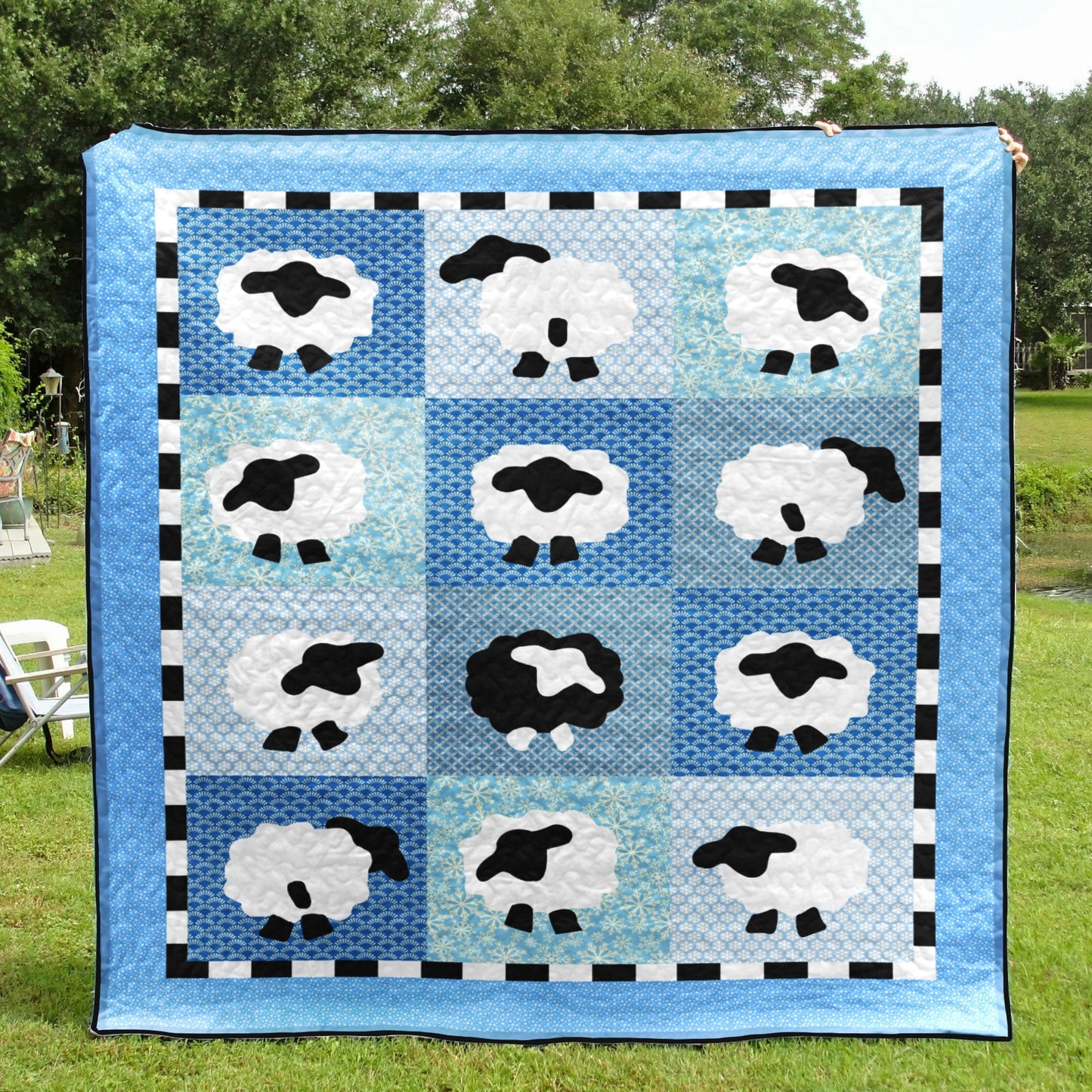 Sheep CL16100237MDQ Quilt Blanket