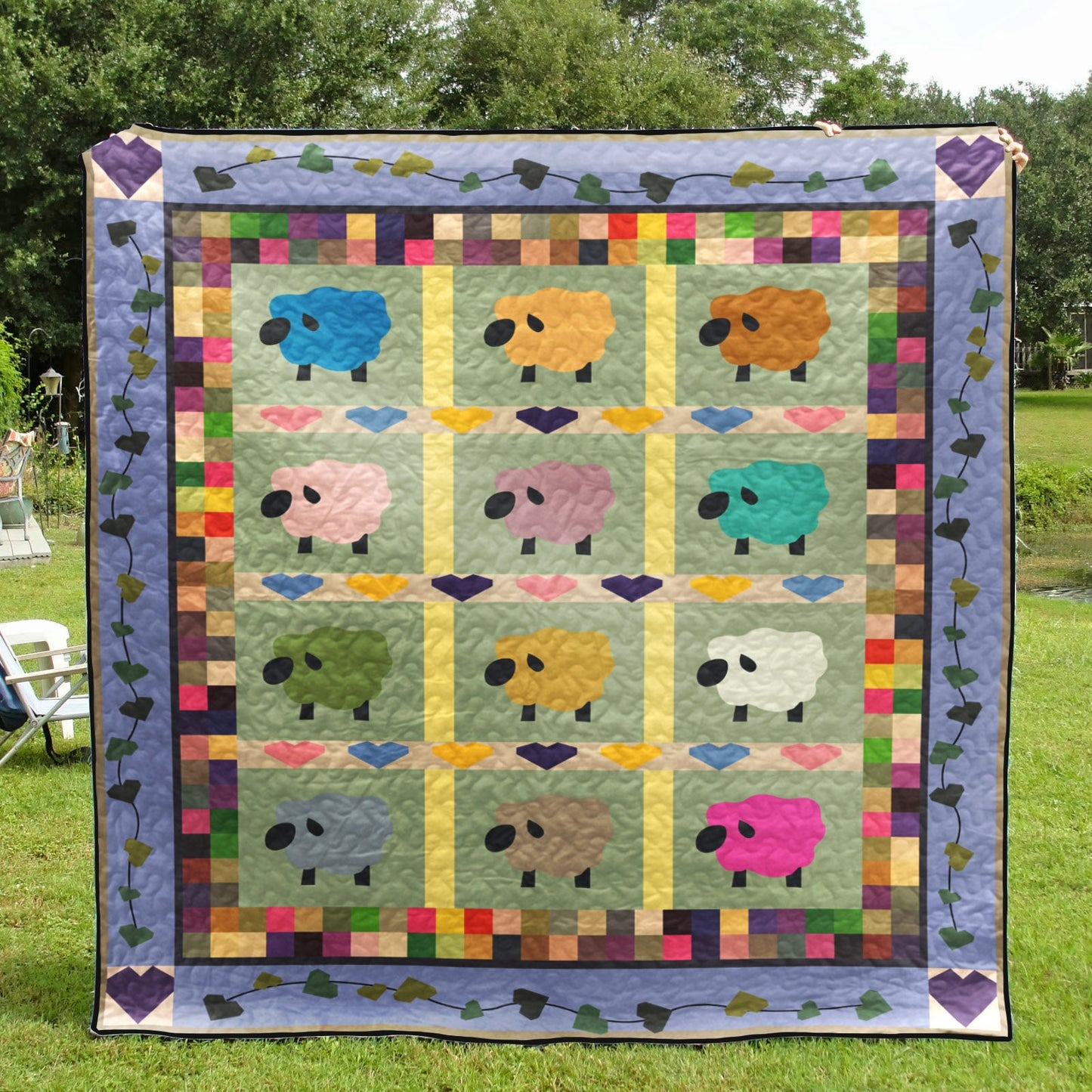 Sheep CLA0611695Q Quilt Blanket