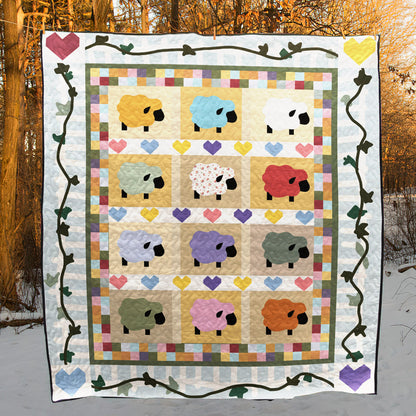 Sheep CLA0910605Q Quilt Blanket