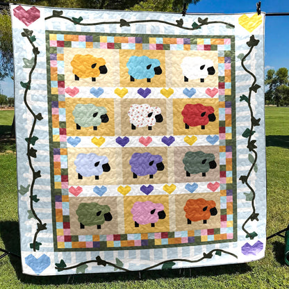 Sheep CLA0910605Q Quilt Blanket