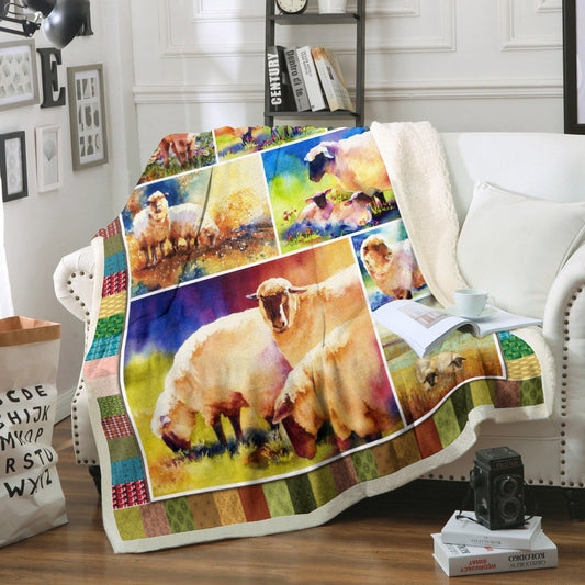 Sheep CL02110968MDF Sherpa Fleece Blanket