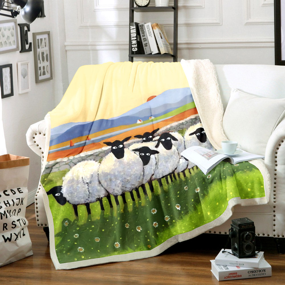 Sheep NN1409130TT Sherpa Fleece Blanket