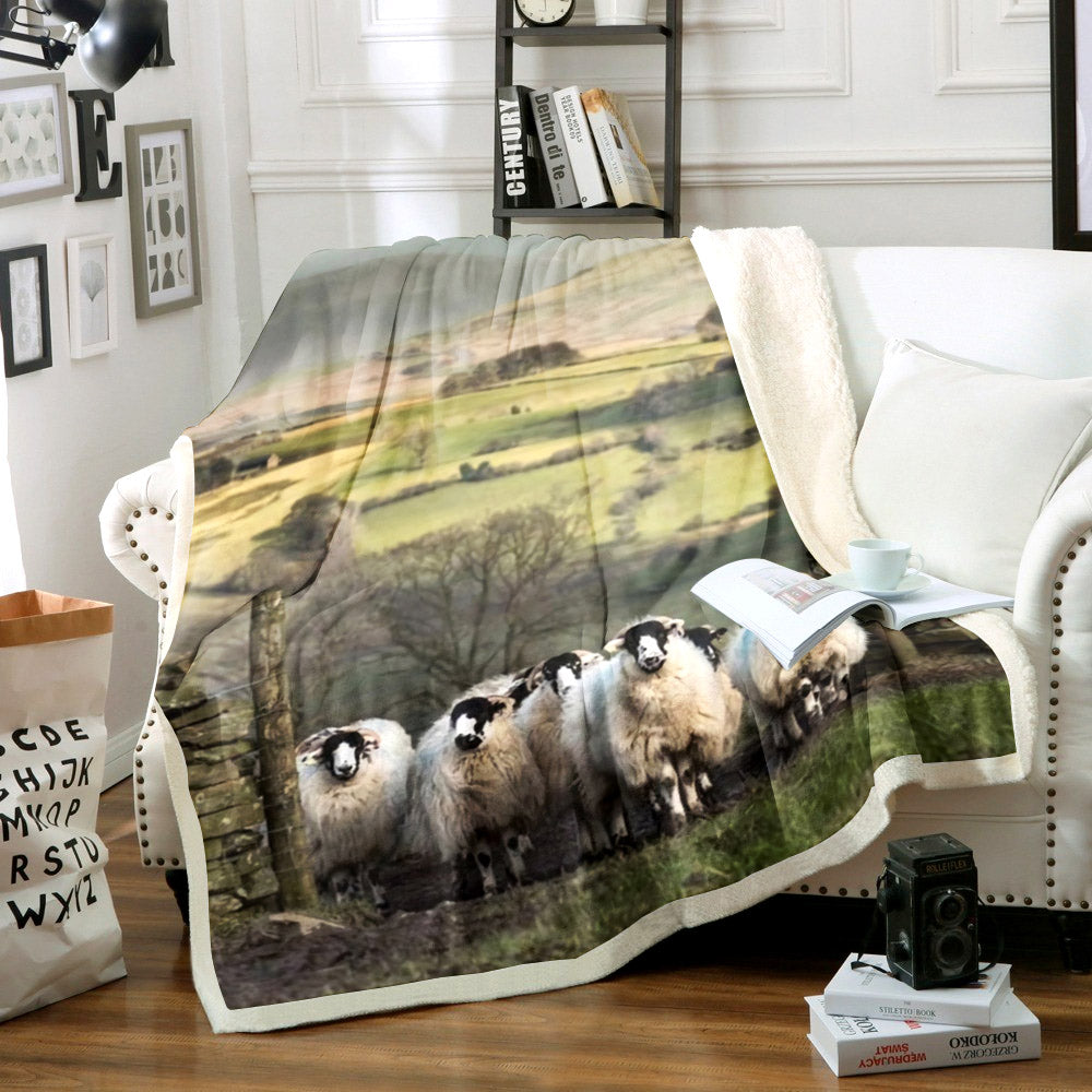 Sheep NN1409132TT Sherpa Fleece Blanket