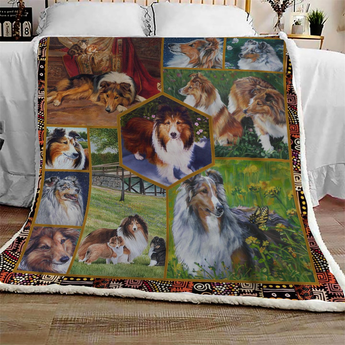 Sheltie Look CL10100228MDF Sherpa Fleece Blanket