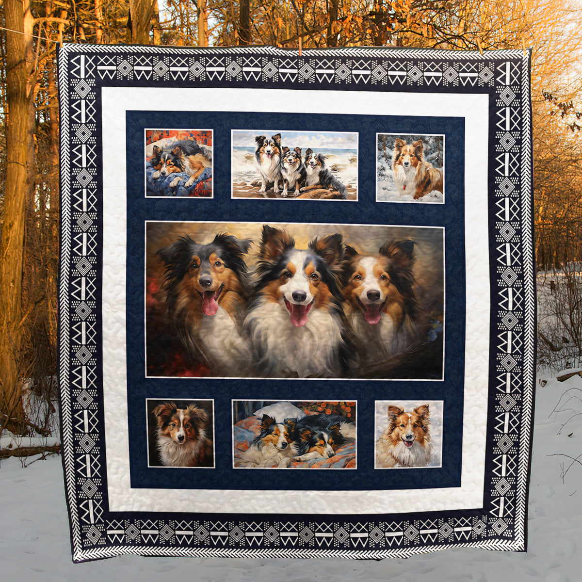 Shetland Sheepdog CL12110165MDQ Art Quilt