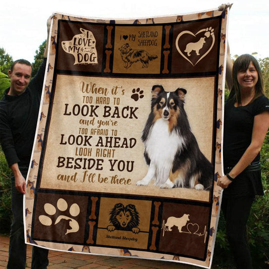 Shetland Sheepdog CLM3110230S Sherpa Fleece Blanket