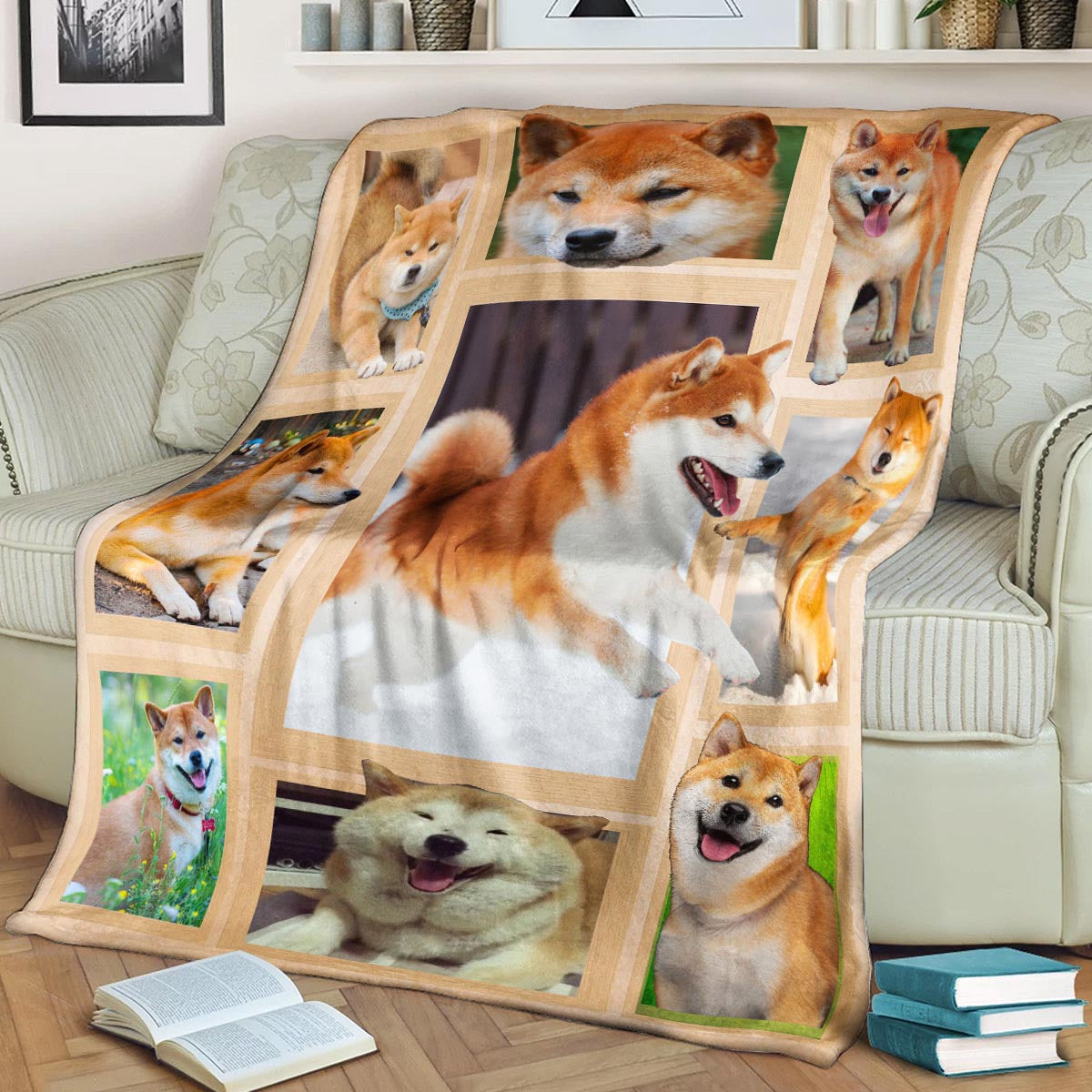 Shiba Inu CLA21100956F Sherpa Fleece Blanket