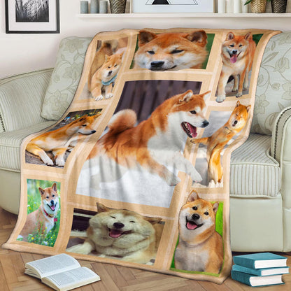 Shiba Inu CLA21100956F Sherpa Fleece Blanket