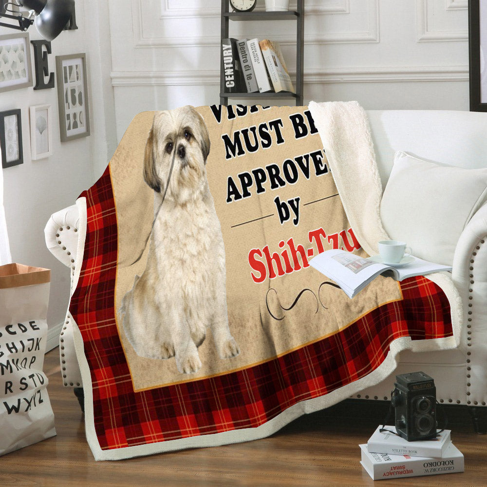 Shih-Tzu HN1809109F Sherpa Fleece Blanket