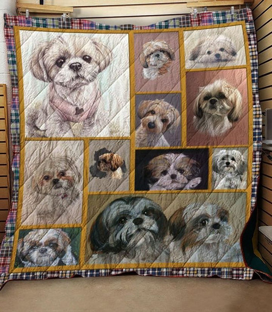 Shih Tzu Baby CLA31100286Q Quilt Blanket