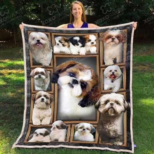 Shih Tzu CL05100482MDF Sherpa Fleece Blanket