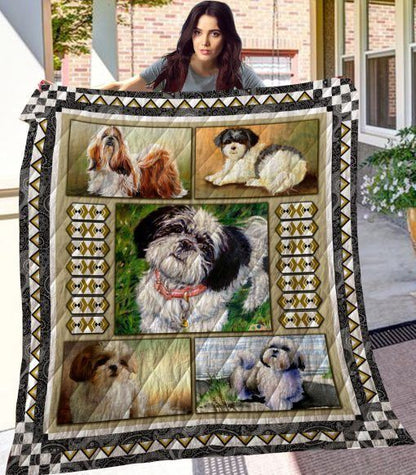 Shih Tzu CL08110376MDQ Quilt Blanket