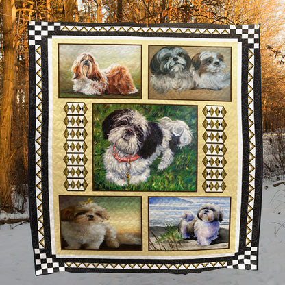 Shih Tzu CL08110376MDQ Quilt Blanket