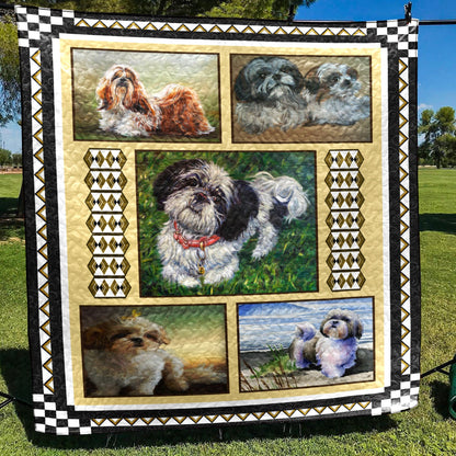 Shih Tzu CL08110376MDQ Quilt Blanket