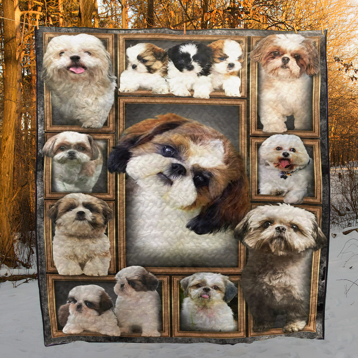 Shih Tzu CLA0810427Q Quilt Blanket